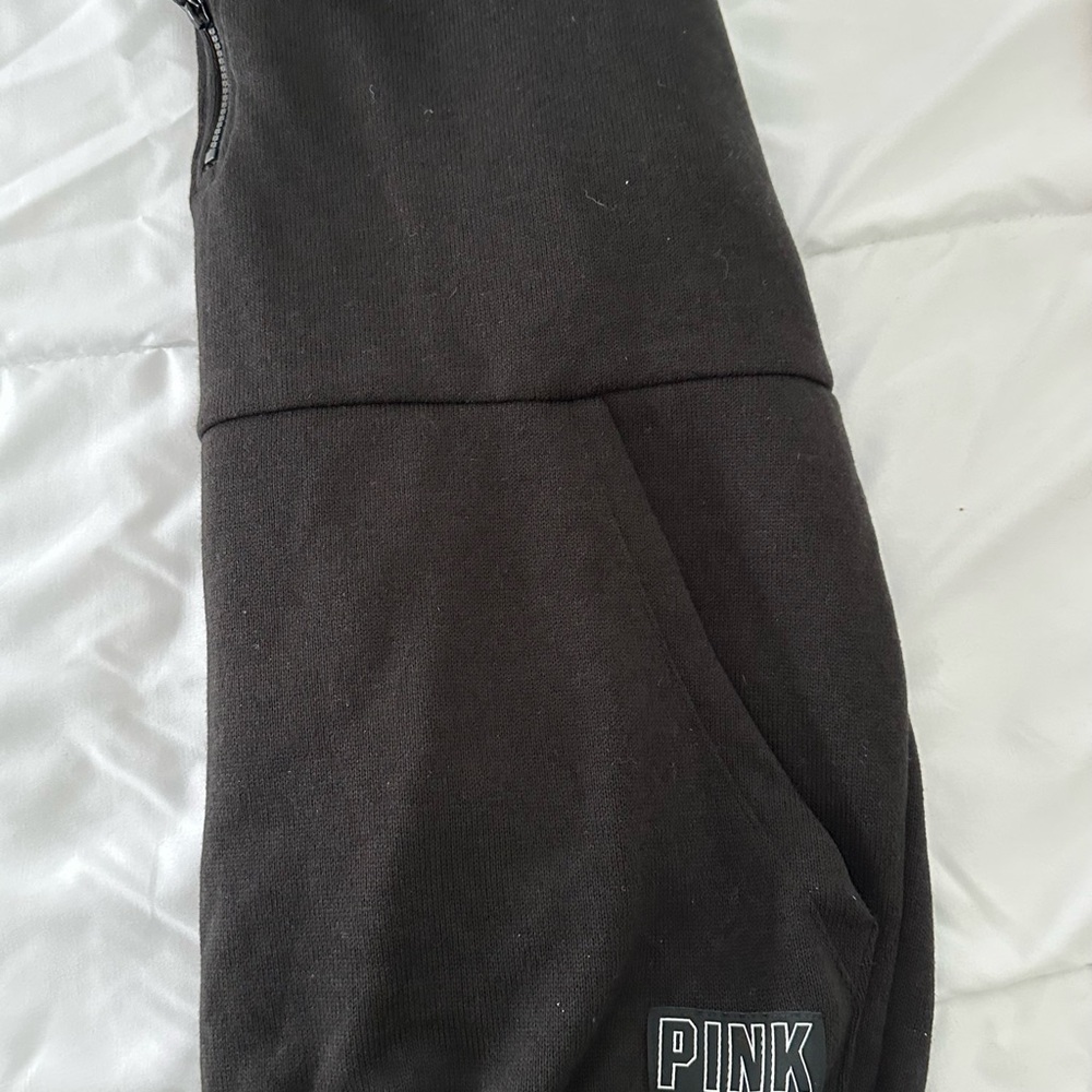PINK Victoria's Secret Black Zippered Sweater (T) - Picture 9 of 10